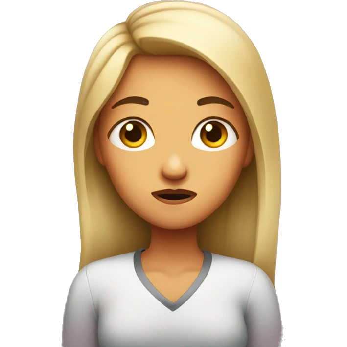 Girl who has the irritated look on her face  emoji
