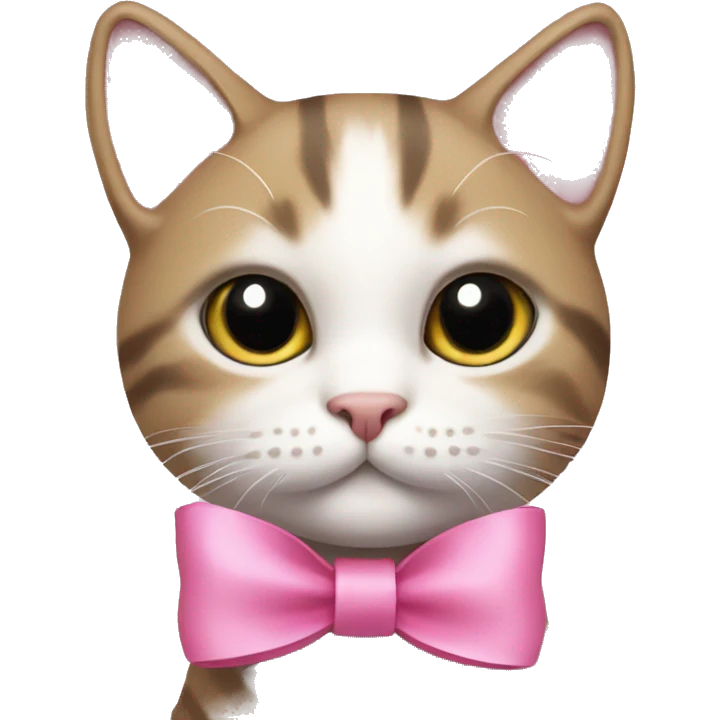 Cat with pink bow  emoji