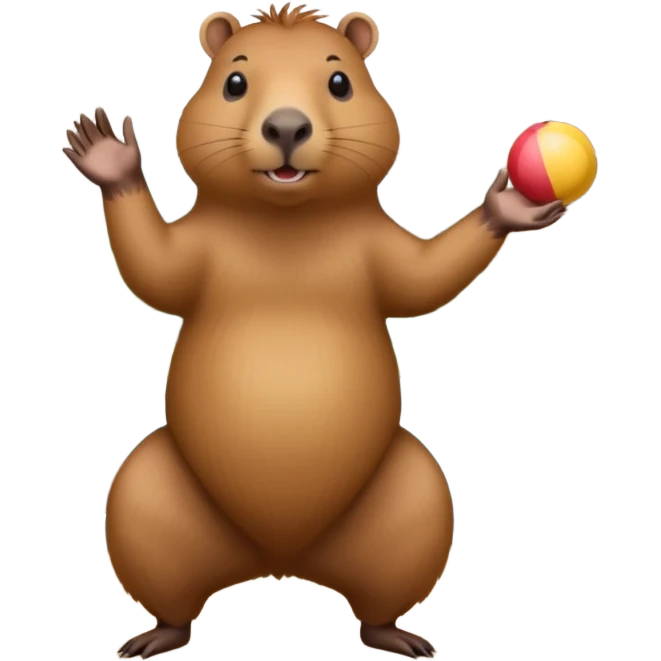 Juggling capybara emoji