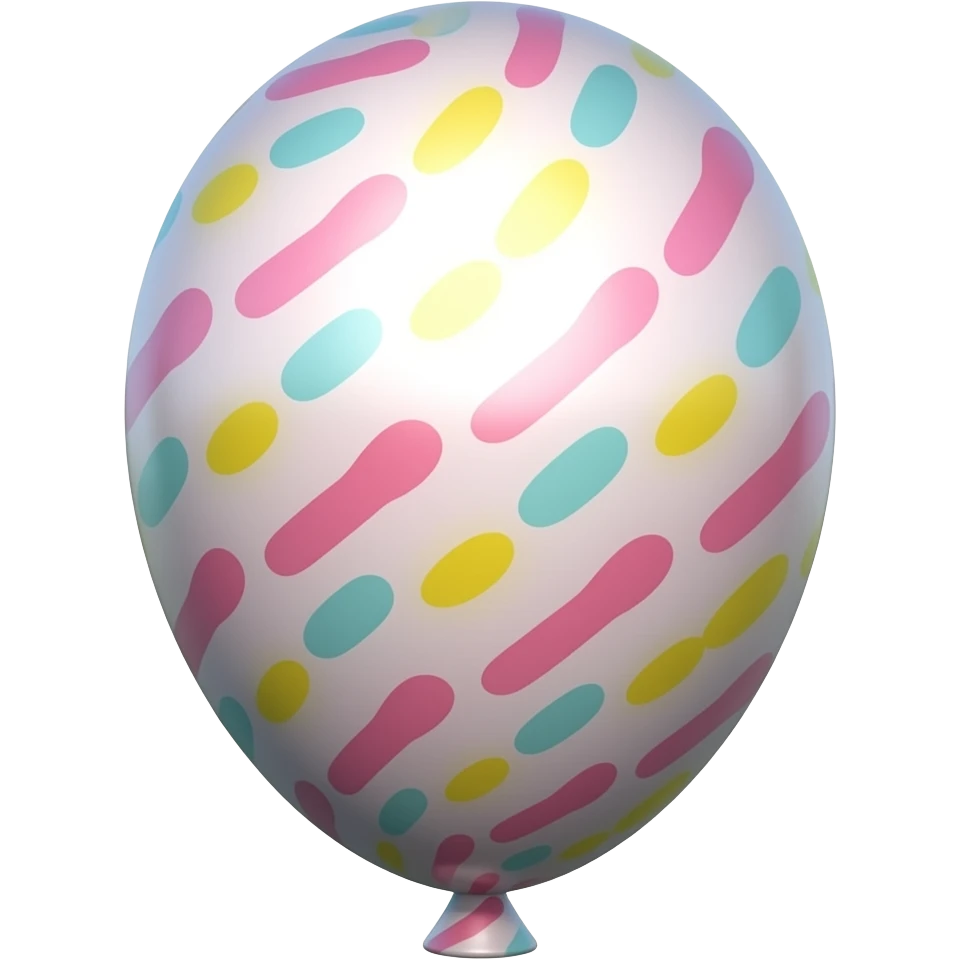 oval shape birthday balloon emoji