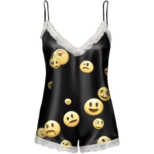 black silk camisole pjs emoji