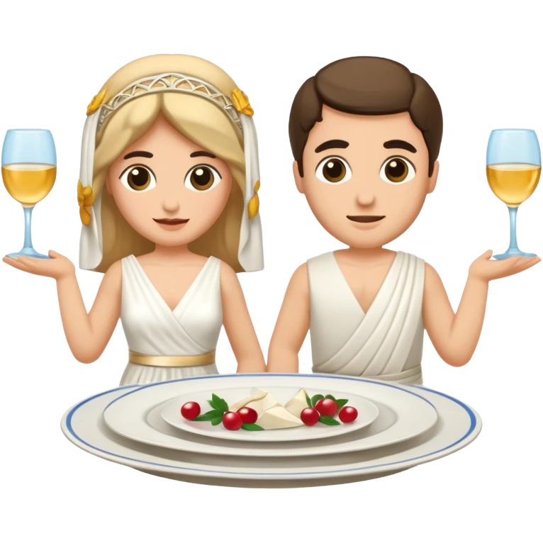 greek wedding breaking plates emoji