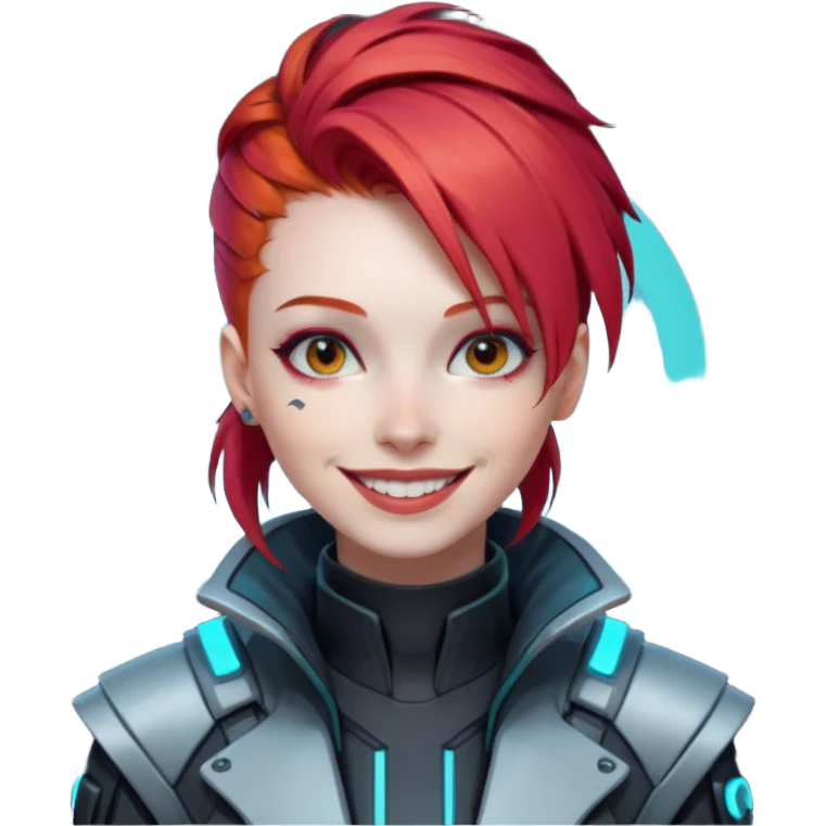 CYBERPUNK HAPPY RED emoji