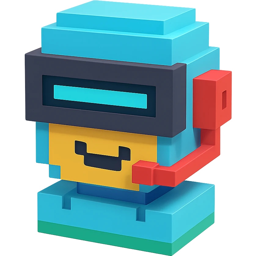 friendly robocop like ai sales teammate (head only) emoji