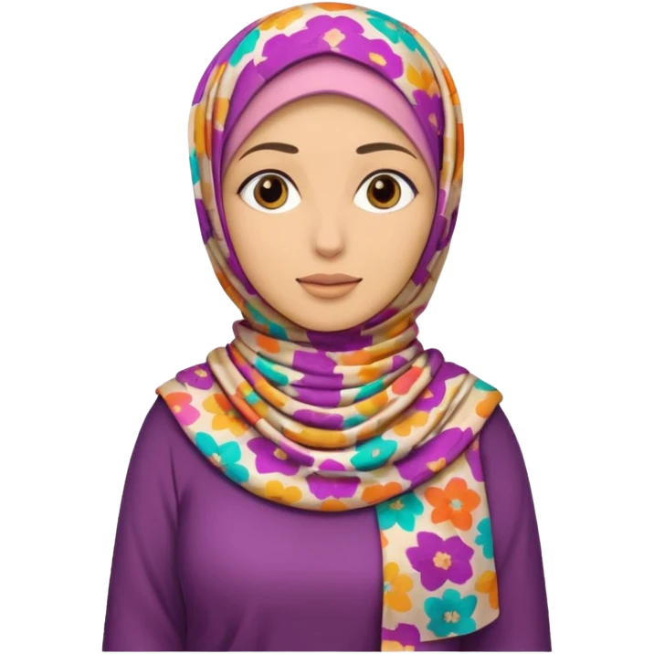 Голая девушка в полный рост в хиджабе emoji