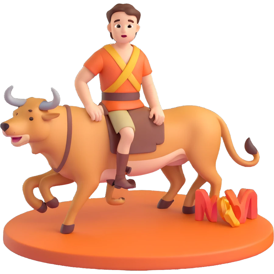 Add a solid black background behind the character, keeping the same 3D cartoon style. Keep all other details unchanged. emoji