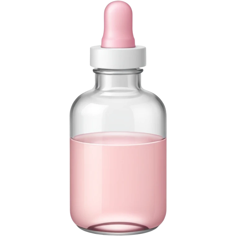 Pale pink serum bottle with white top emoji
