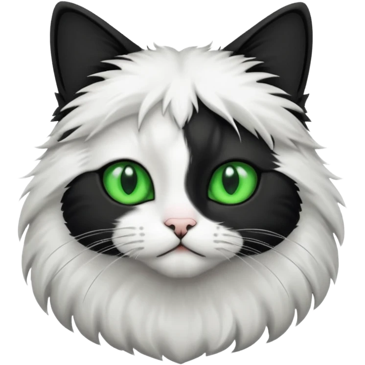 Gato preto com branco emoji