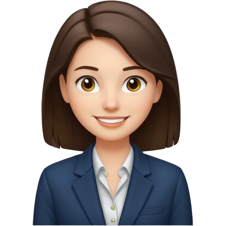 девушка брюнетка в пиджаке с собранными волосами emoji