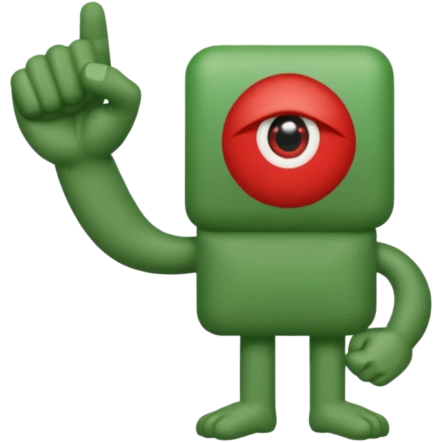 W or L has the appearance of two letters that are combined together, or next to each other. An eye is plastered on each letter, and are attached to legs. The W is green, while the L is red. W’s hand is curled tightly into a fist, and L’s hand is posed in an “L” shape. emoji