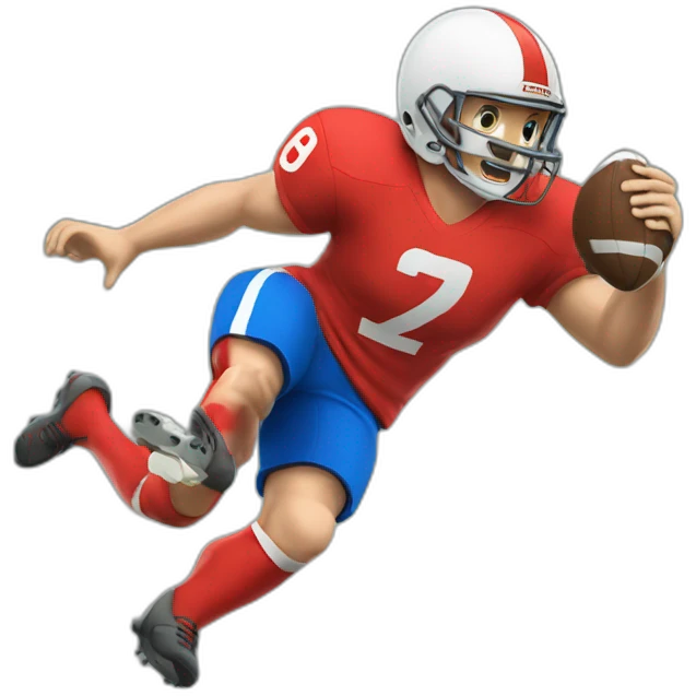 swiss guy playing footbal and fallign down emoji