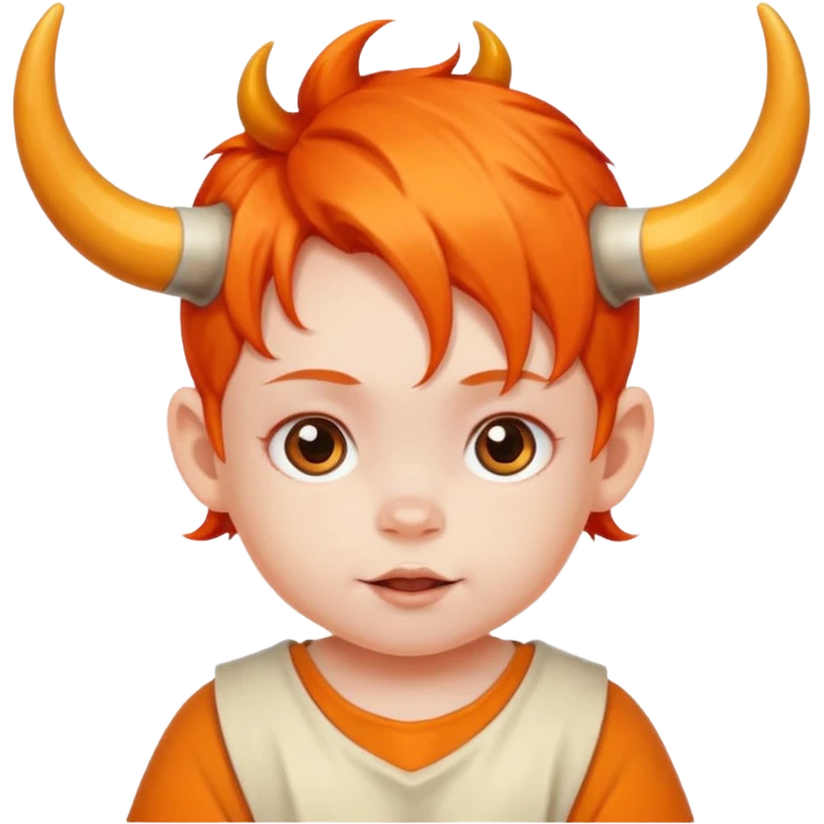 babies with horns and orange hair emoji