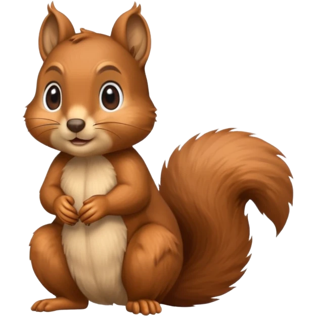 Squirrel squatting  emoji