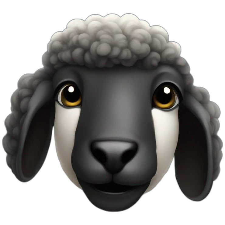 Black nose sheep emoji