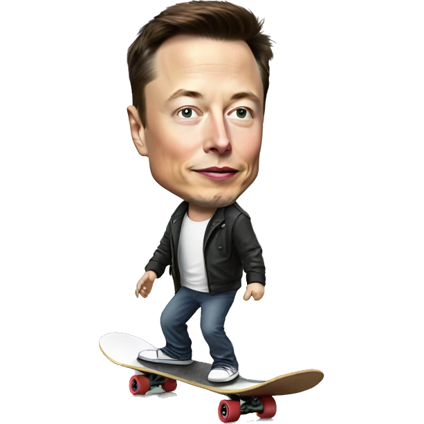 Elon musk on skateboard  emoji
