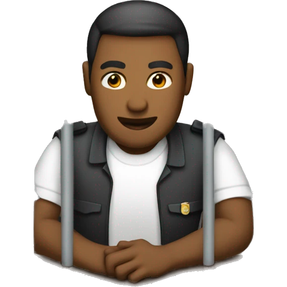 Probation office sitting in jail emoji