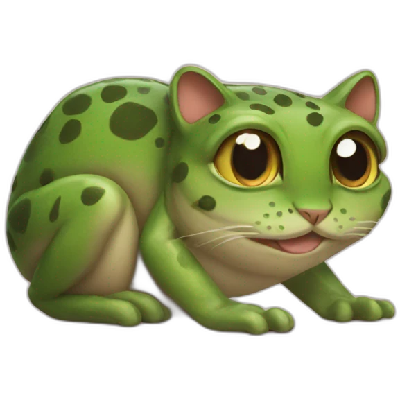 half cat half frog emoji