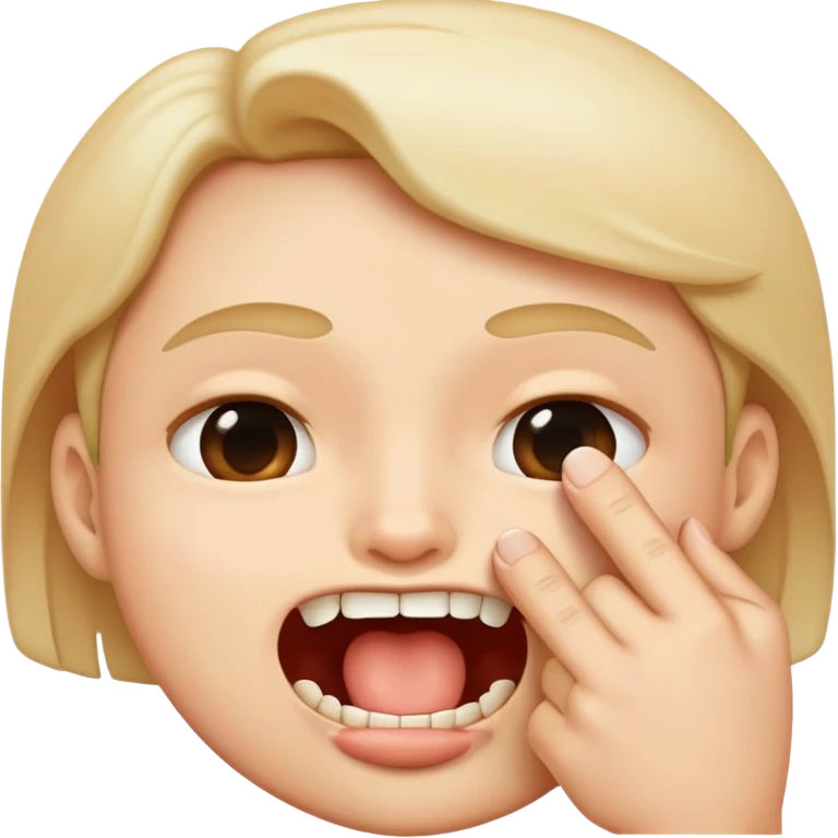 una cara mordiéndose un dedo  emoji