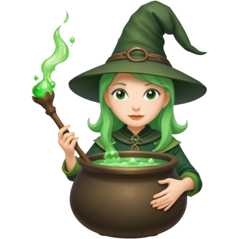 green witch cooking potion emoji