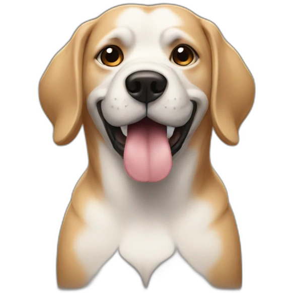 Dog and buff emoji