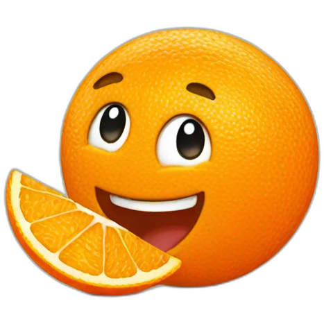 Orange winegum emoji