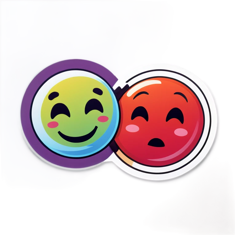 Happy and sad emoji