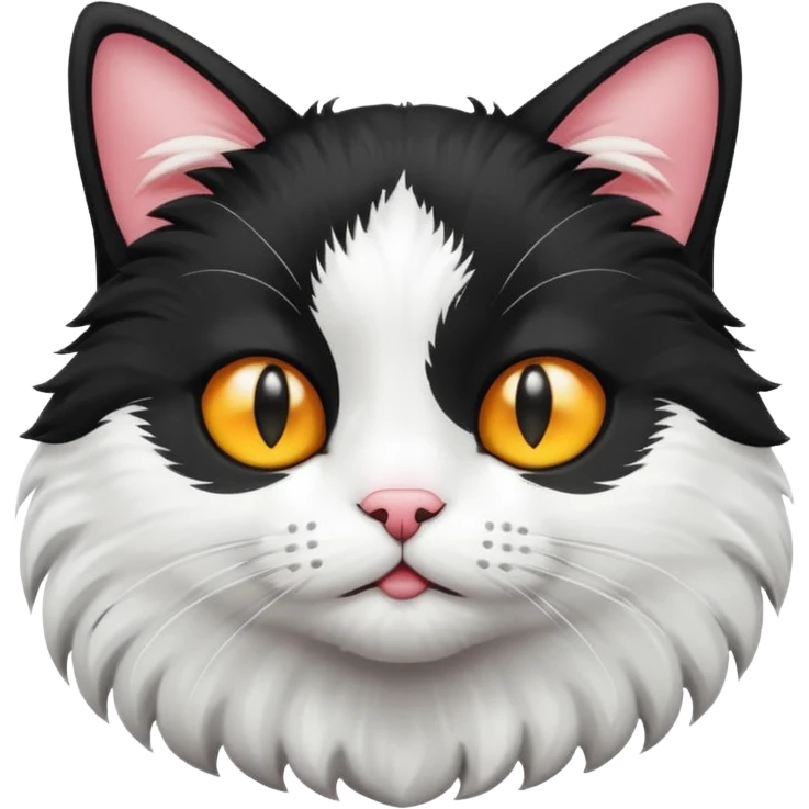 Black and white cat  emoji