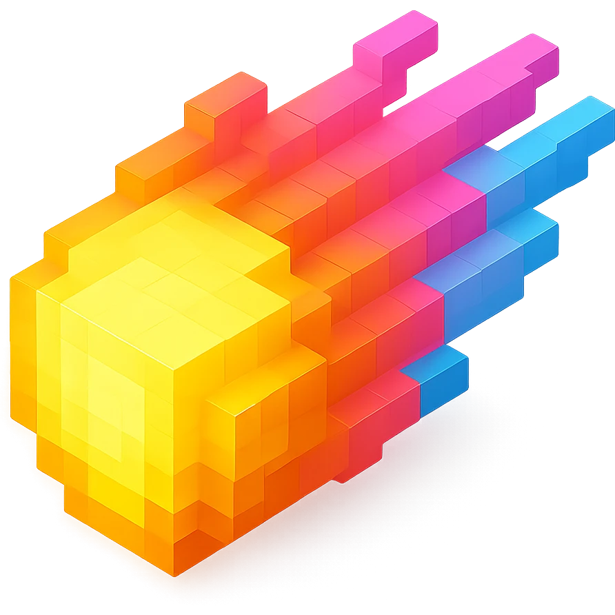 светящиеся комета, no background emoji