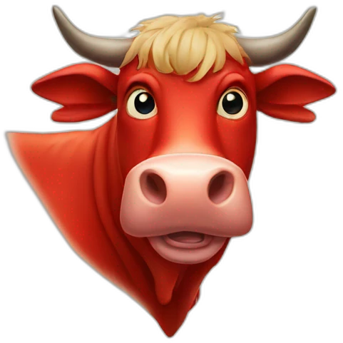 red evil cow emoji