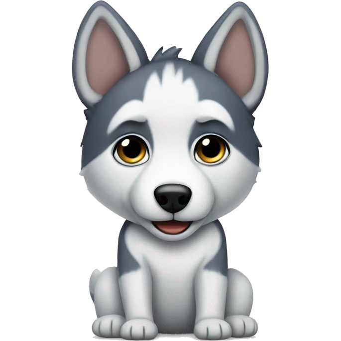 Husky with a diaper on emoji