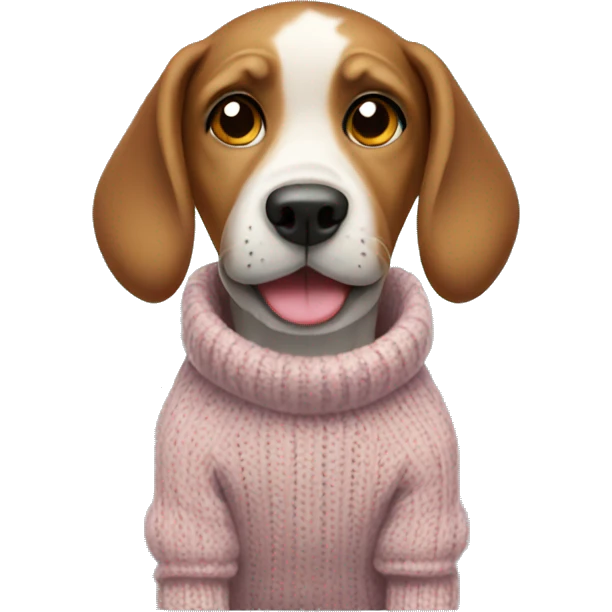 dog wearing sweater emoji