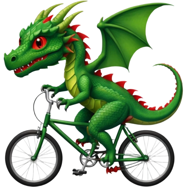Um dragão de bicicleta emoji