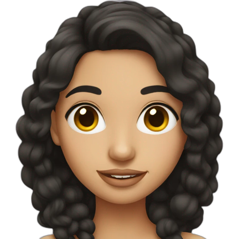 Beautiful Mexican girl with dark hair emoji