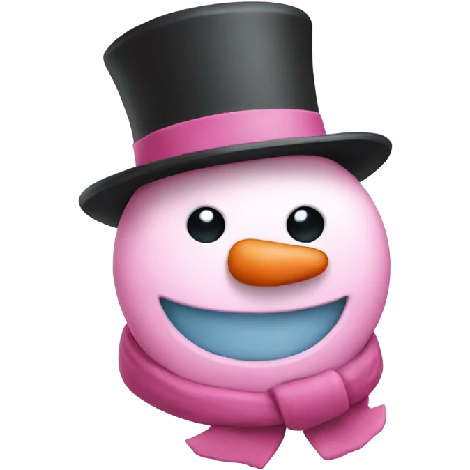 pink snowman emoji