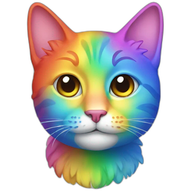 Rainbow cat emoji