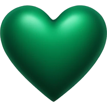 Dark green heart emoji