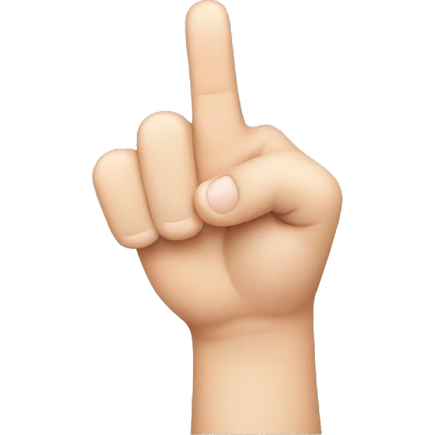 Thumb finger & pointer finger touching emoji