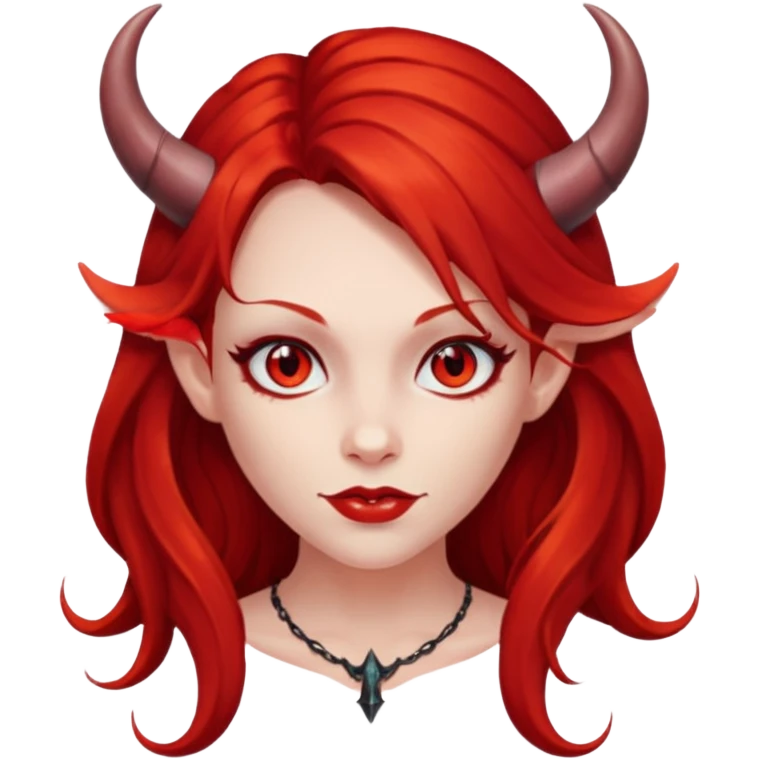 long hair devil girl emoji