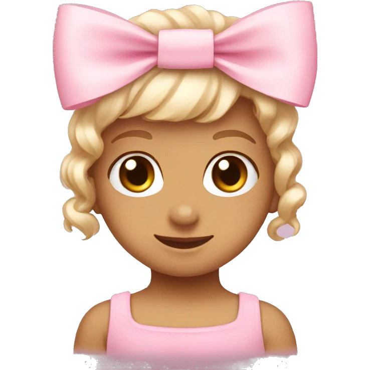 Baby pink bow emoji