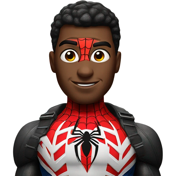 Black and white spider man emoji