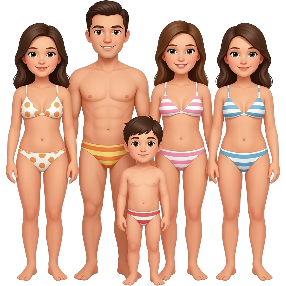Familia nudista emoji