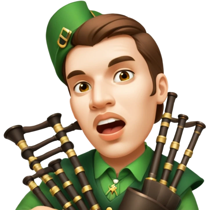 Green Bagpiper emoji
