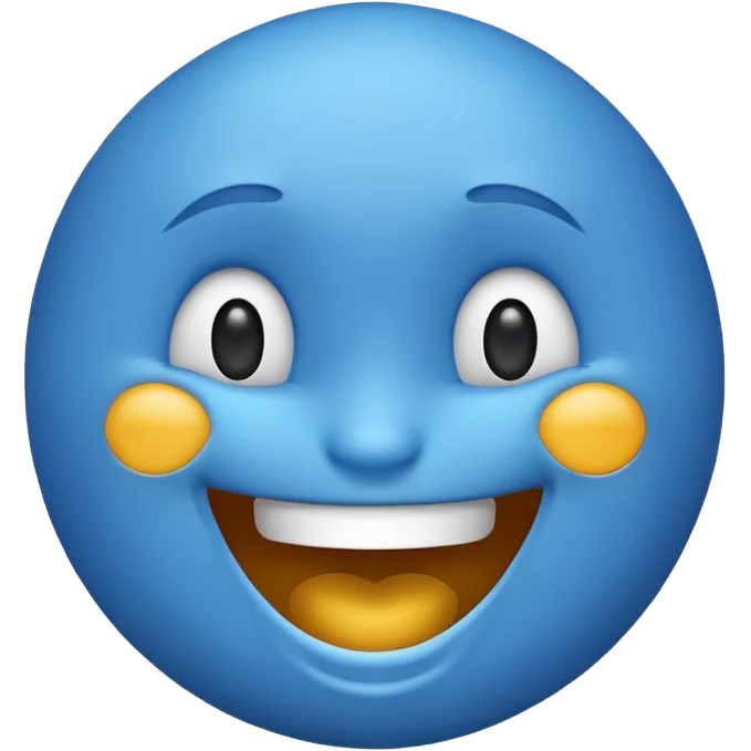 Blue white emoji laughing emoji