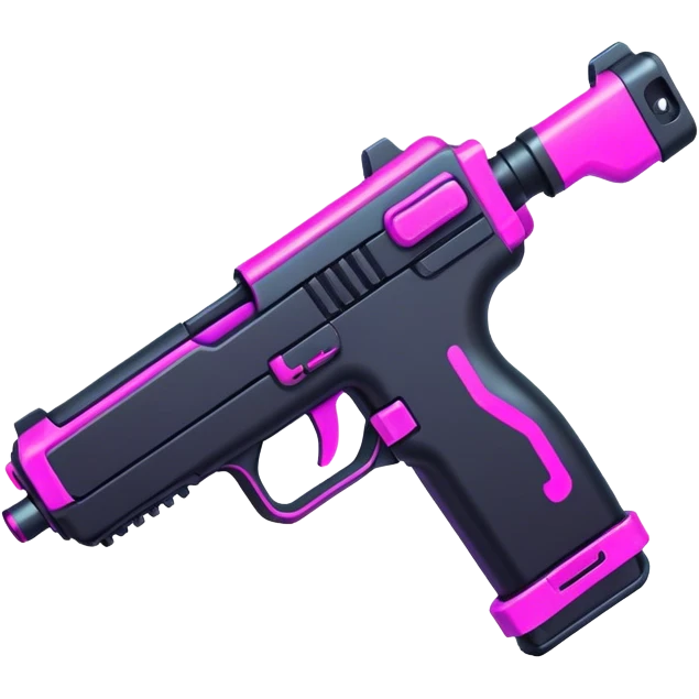 neon cyberpunk style gun emoji