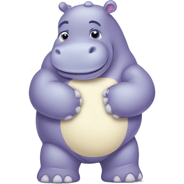 Hippo and Care-Bear Hugging emoji