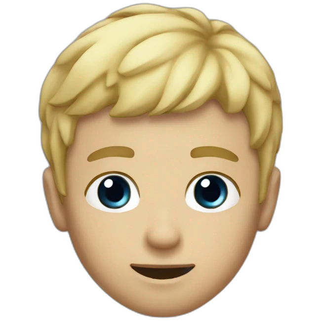 Small guy short blond hair with berr emoji