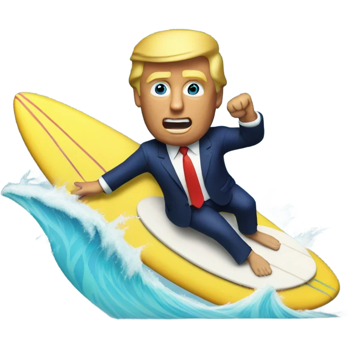 Donald Trump surfing emoji