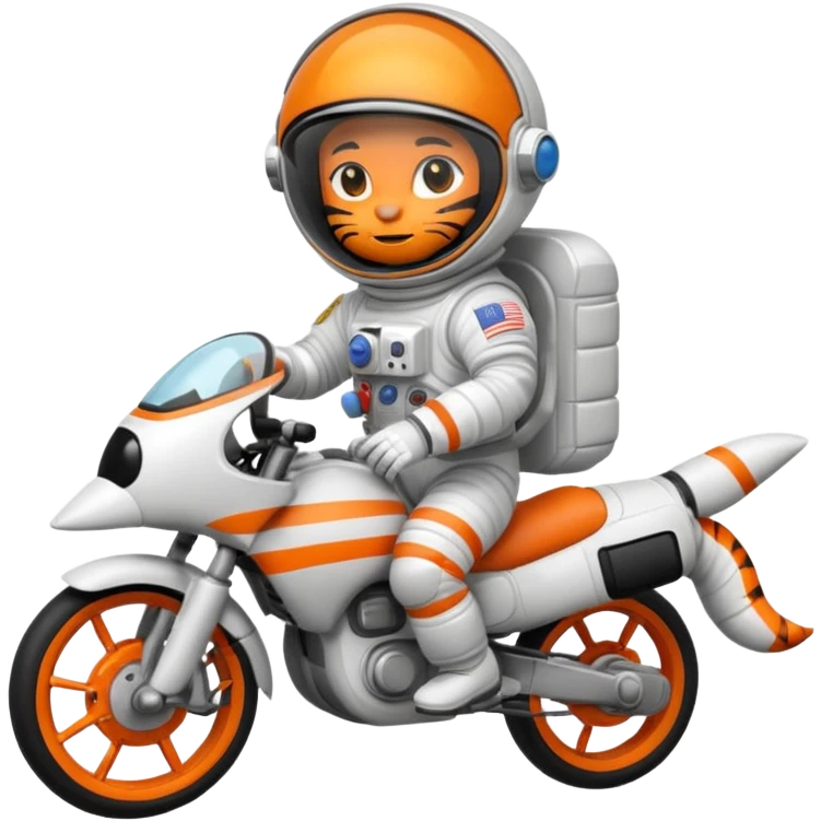 closed helmet astronaut riding tiger emoji