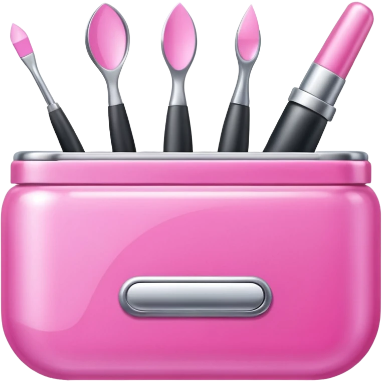 Create an icon using tools used by manicurists; use pink tones. emoji
