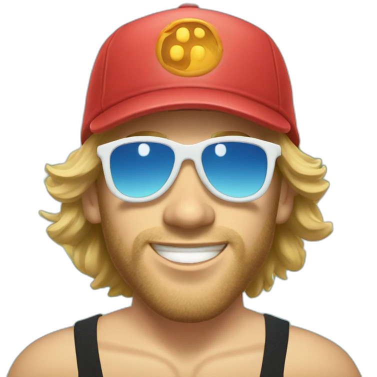 Patrick Kane as a beach bum emoji
